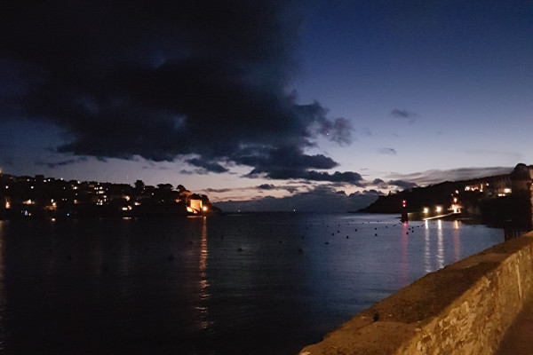Fowey harbour at sunset
