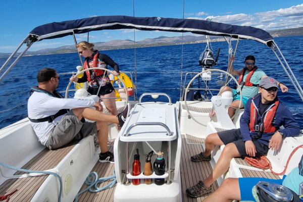 RYA sailing picture with students