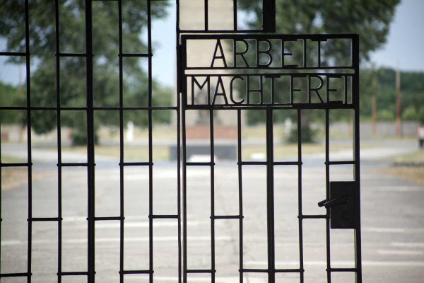Arbeit macht Frei Sign at the entrance of the Camp