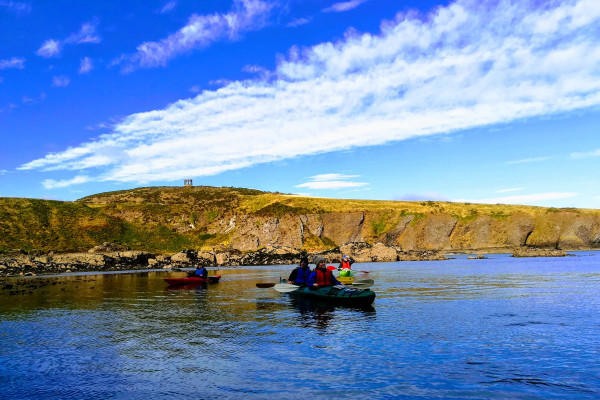 Sea kayaking in Stonehaven, Aberdeenshire with Outdoor Explore
