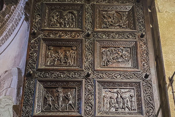 Cathedral wooden doors