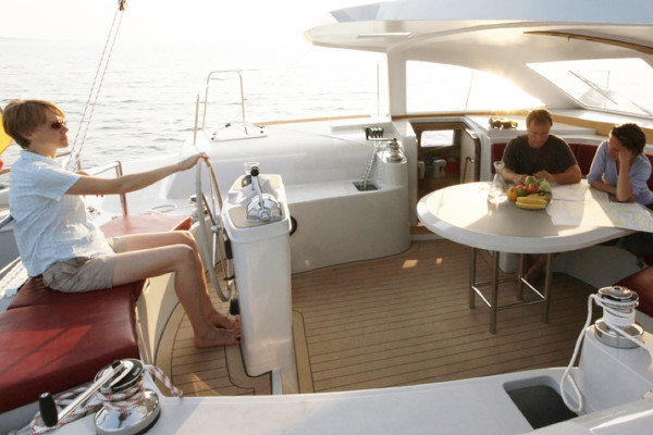 Spacious catamaran