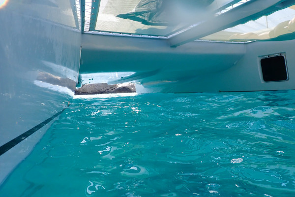 Under the boat