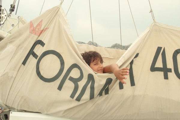 Child in lazy bag