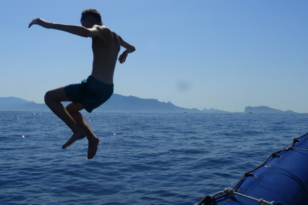 swimming in the calanques of Marseille