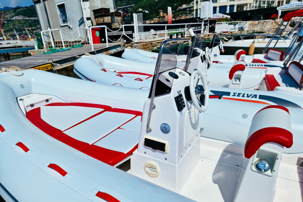 Rent a 40hp dinghy without a boat license in Salerno
