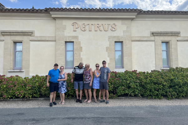 Photo stop in front of Chateau Petrus