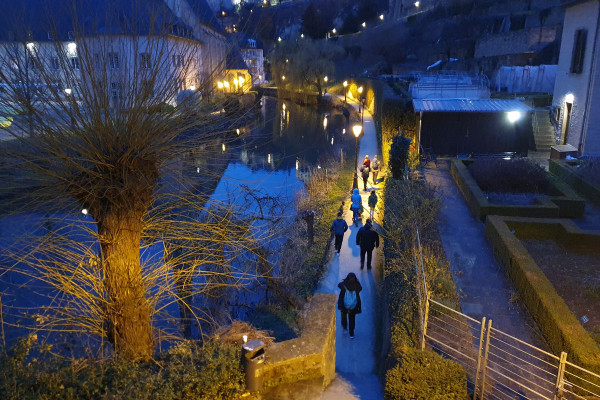 Evening walk and candlelight dinner in Luxembourg City