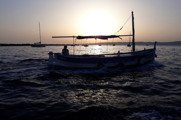 traditional boat trip at sea