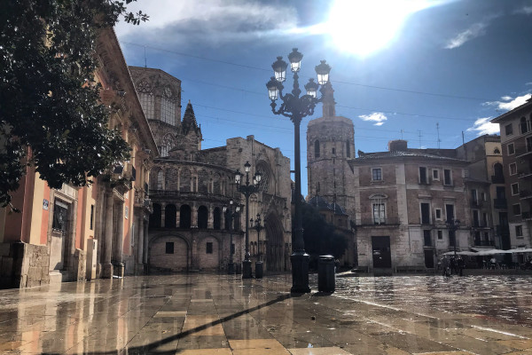 Valencian Cathedral after the rain 