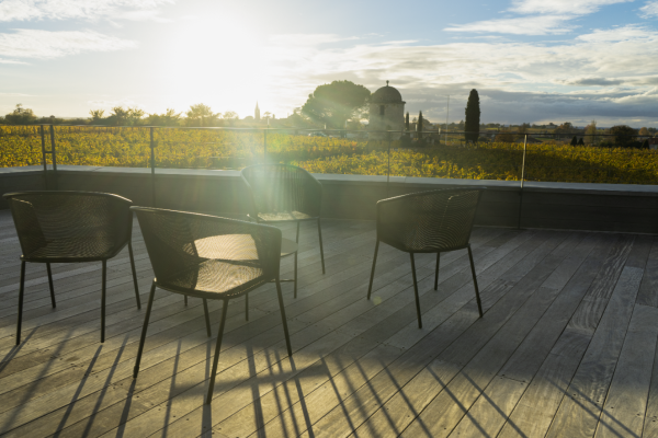 View from the terrace of Château Balestard La Tonnelle