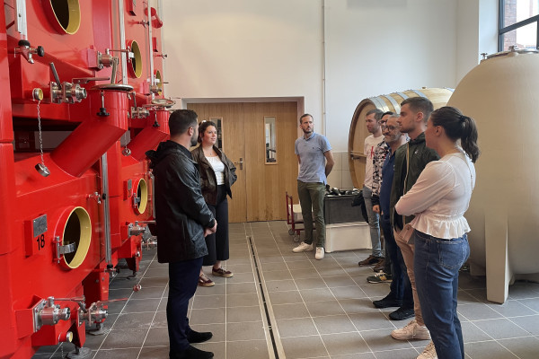 Héloïse in the tank room.