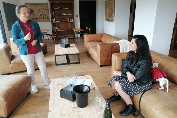 Christine explaining pairings.