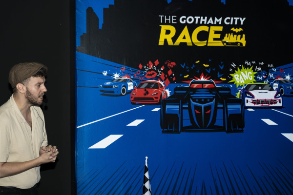 Gotham City Race live commentator