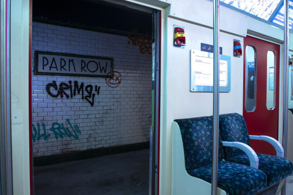 The Gotham City Subway inside the Joker Escape Room