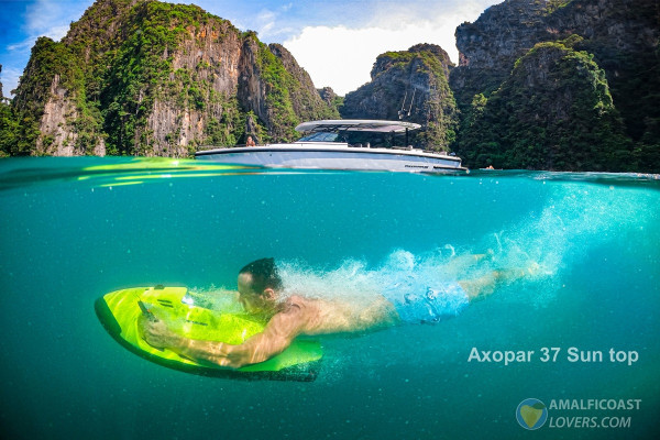 Axopar 37 Sun Top Yacht Rental with Skipper from naples
