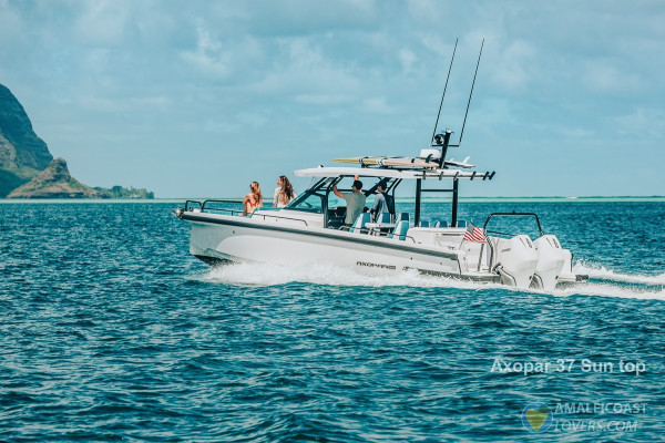 Axopar 37 Sun Top Yacht Rental with Skipper from naples
