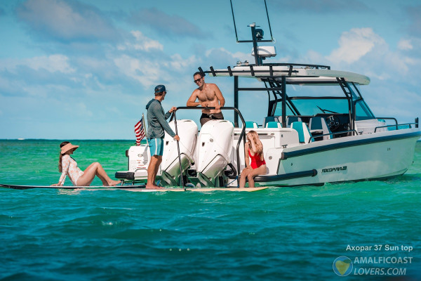 Axopar 37 Sun Top Yacht Rental with Skipper from naples
