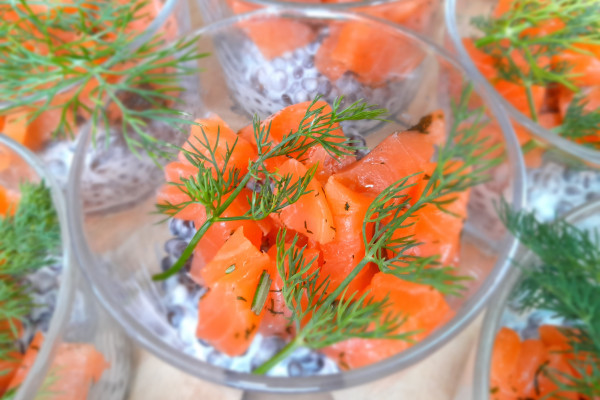 Picnic prepared by chef Kris Wijnen using fresh produce : example of starter