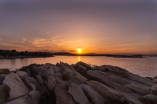 Sunset Diaporos Island and Vourvourou