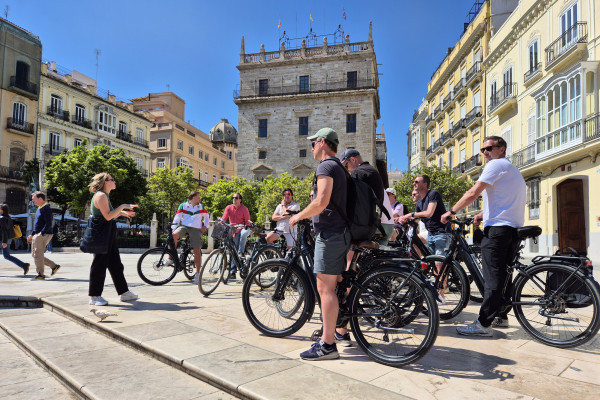 Explore the narrow streets and open plazas of Valencia’s Old Town by bike