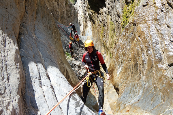 Nice abseil in the Enduchet canyon