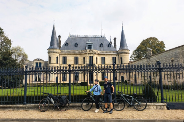 The Médoc by Gravel bike : cycle through the most iconic châteaux such as château Margaux, château Palmer and many other grands crus classés.