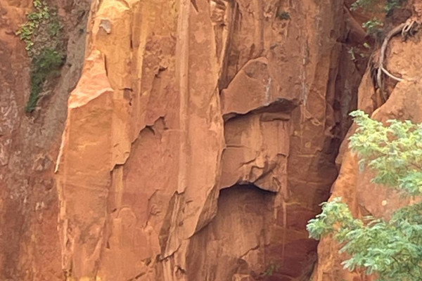 Incredible red landscape of roussillon in Luberon