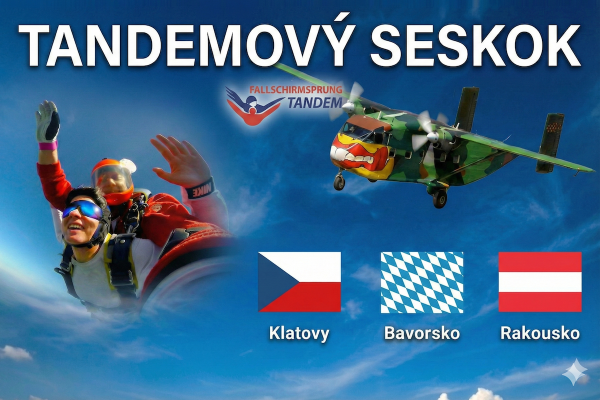 Dárkový poukaz na tandemový seskok – Dárek ze 4 300 m