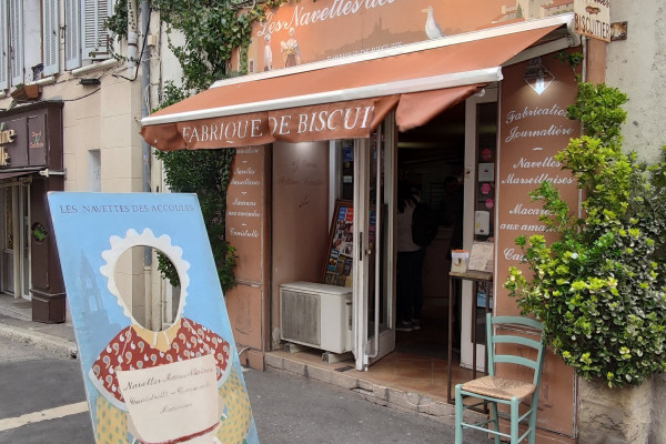 The famous Navettes des Accoules bakery, a Marseille specialty delicately flavored with orange blossom.