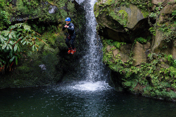 Last and biggest jump off the waterfall