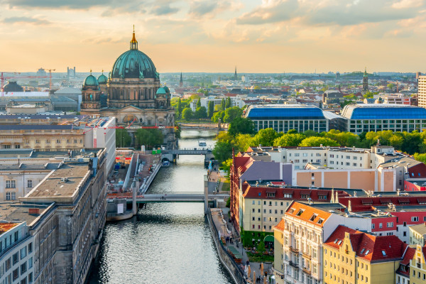 Berlin Cathedral from a stunning perspective on a Spree River cruise