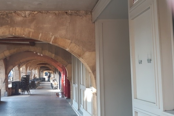 The arcades of Place Saint-Louis in Metz