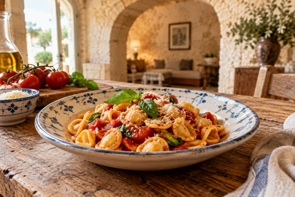 Traditional Puglian pasta-making experience where you make, shape, cook and taste fresh orecchiette with local ingredients and Puglian wine.