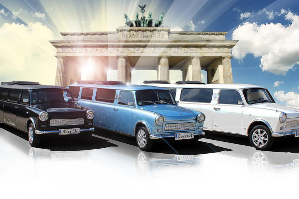 Die exklusiven Trabant Stretchlimousinen in Berlin. Trabi fahren einmal ganz anders.