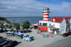 Rundfahrt mit der Seeschlange zum Café im Leuchtturm