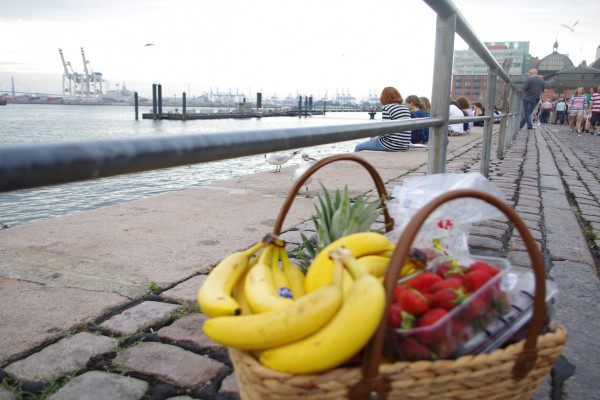 Blick vom Hamburger Fischmarkt