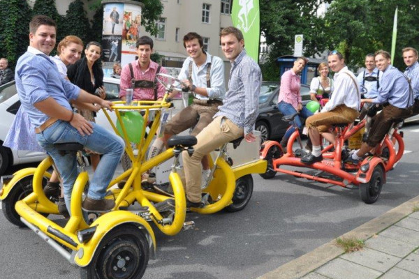 Bier-Tour auf dem ConferenceBike durch München