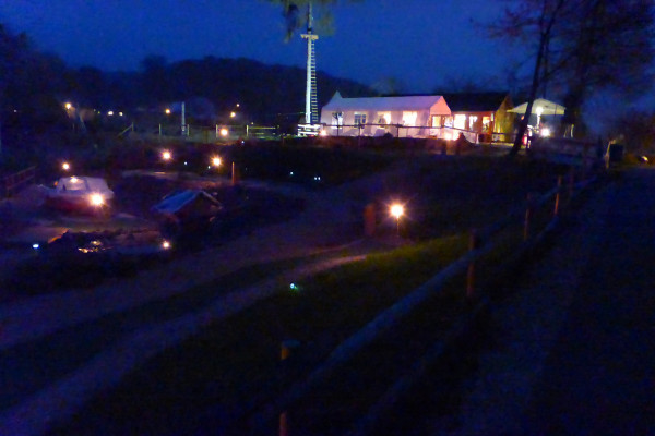 Ziplining by night