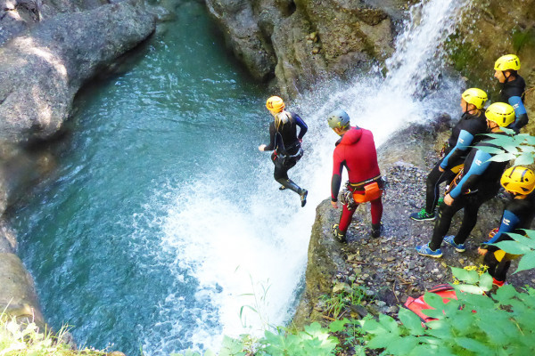 Verschenke eine Gutschein zum Canyoning im Allgäu mit MAP-Erlebnis