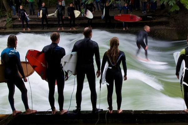 Sulky-Tour zur Surferwelle