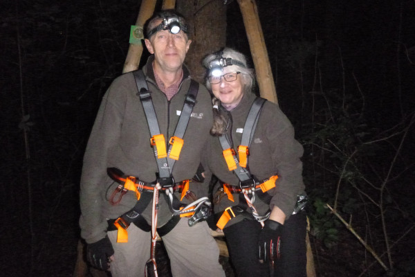 Ziplining by night
Im ersten Teil des Parcours