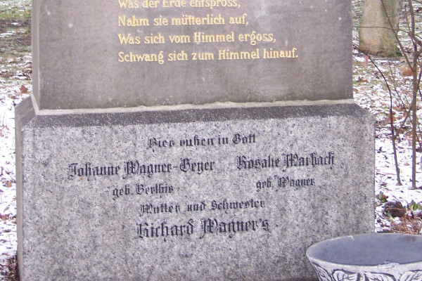 Das Grabmal von Richard Wagners Mutter