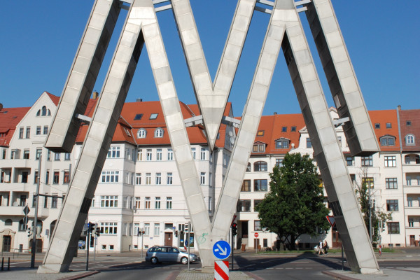 Das Wahrzeichen der Muster-Messe.