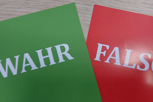 Wahr oder falsch? Alle können mitraten.