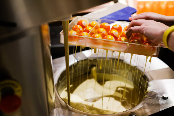 Herstellung der Pralinenholhkörper