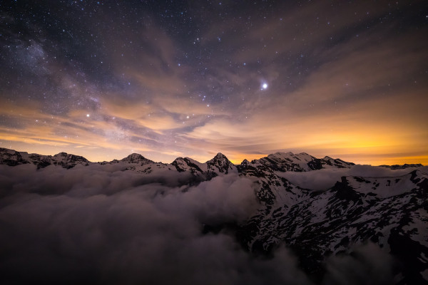 Gespaltenhorn mit Wolken Gespaltenhorn mit Wolken