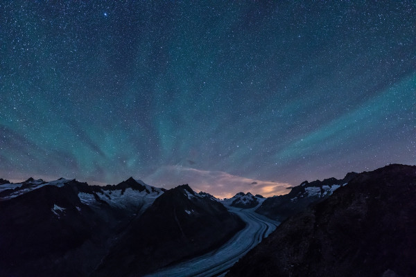 Airglow auf dem Eggishorn