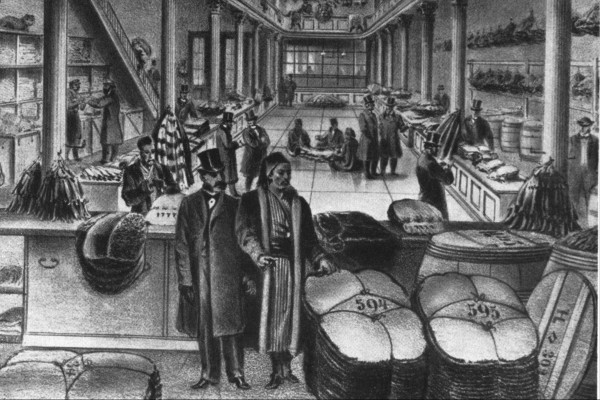 Pelzhandelshaus Lomer um  1864