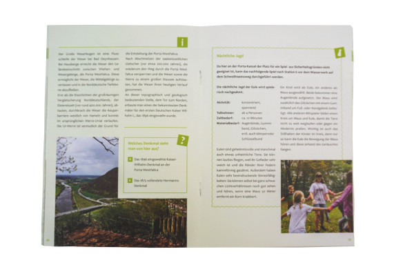 Broschüre Wald-Abenteuer-Pfad Beispielseite